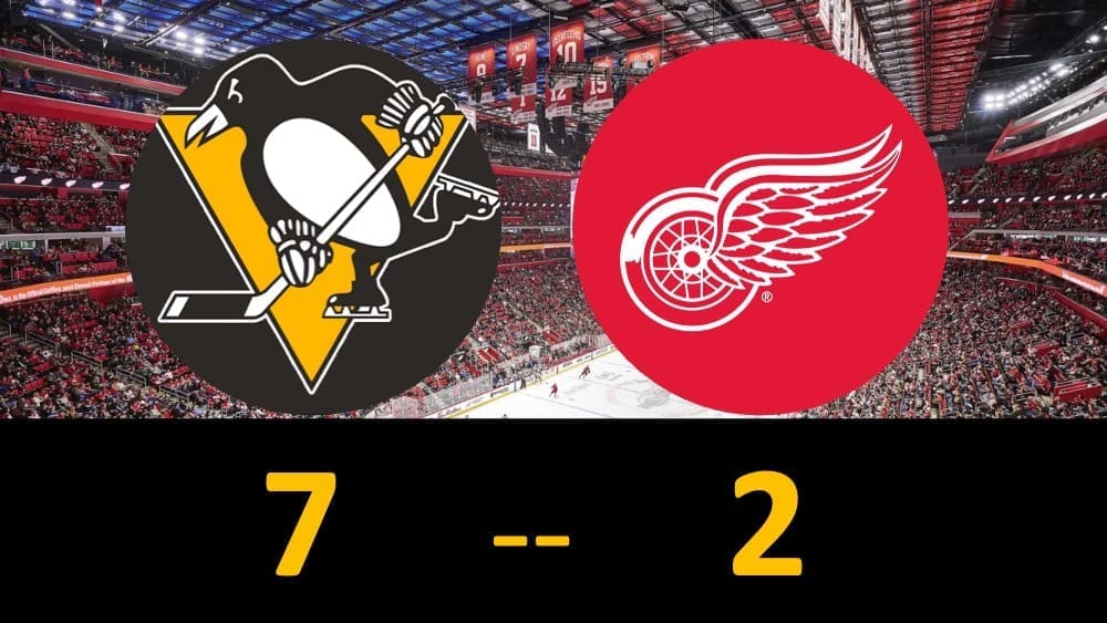 Pittsburgh Penguins Beat Detroit Red Wings 7-2
