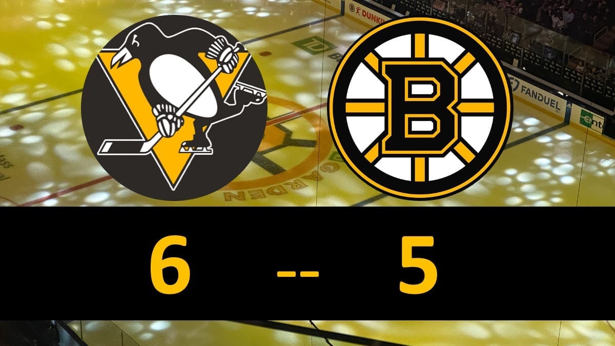Pittsburgh Penguins Game, win 6-5 over Boston Bruins