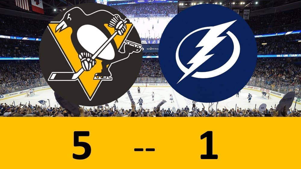 Pittsburgh Penguins game, Tampa Bay Lightning 5-1