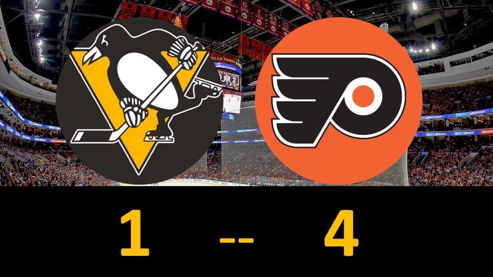 Pittsburgh Penguins game lose to Philadelphia Flyers 4-1