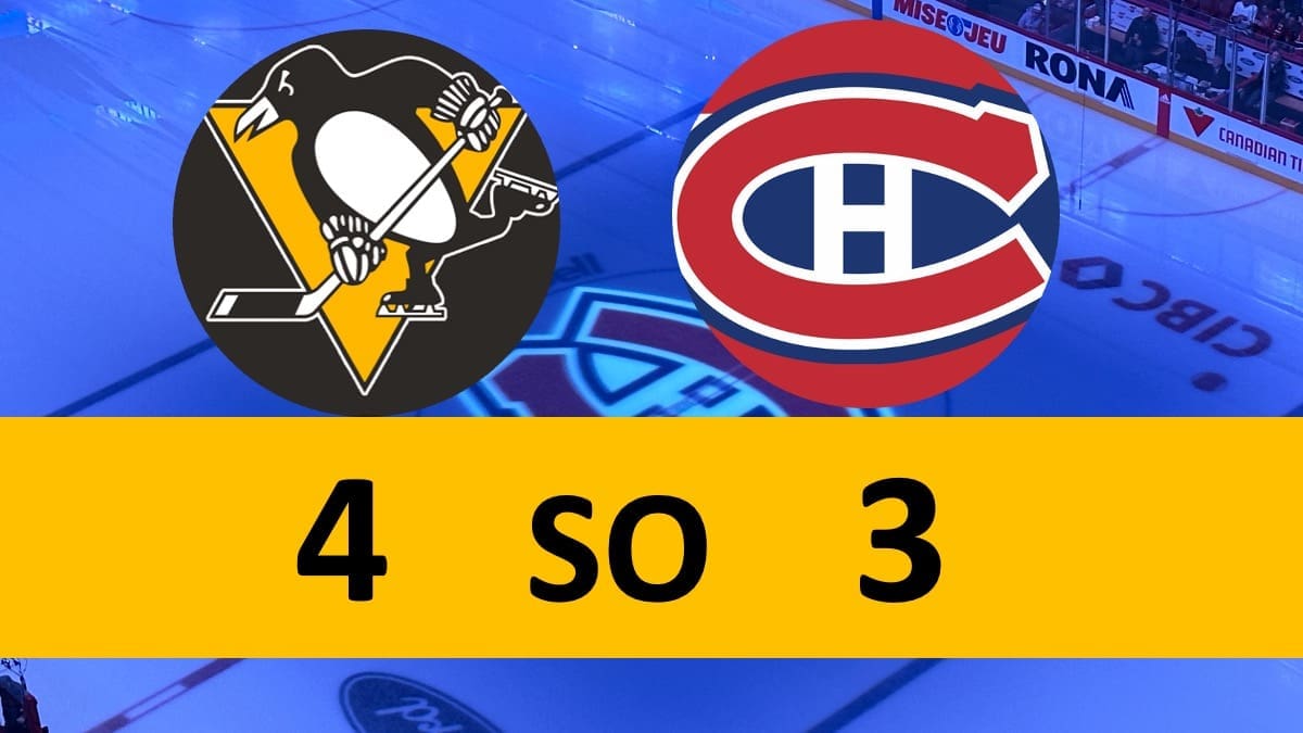 Pittsburgh Penguins win SO 4-3 Montreal Canadiens