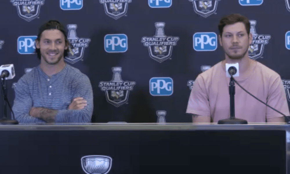 Pittsburgh Penguins Kris Letang and Tristan Jarry in the NHL Bubble