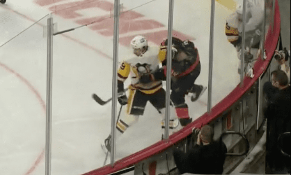 Pittsburgh Penguins Jared McCann Elbowing Travis Sanheim