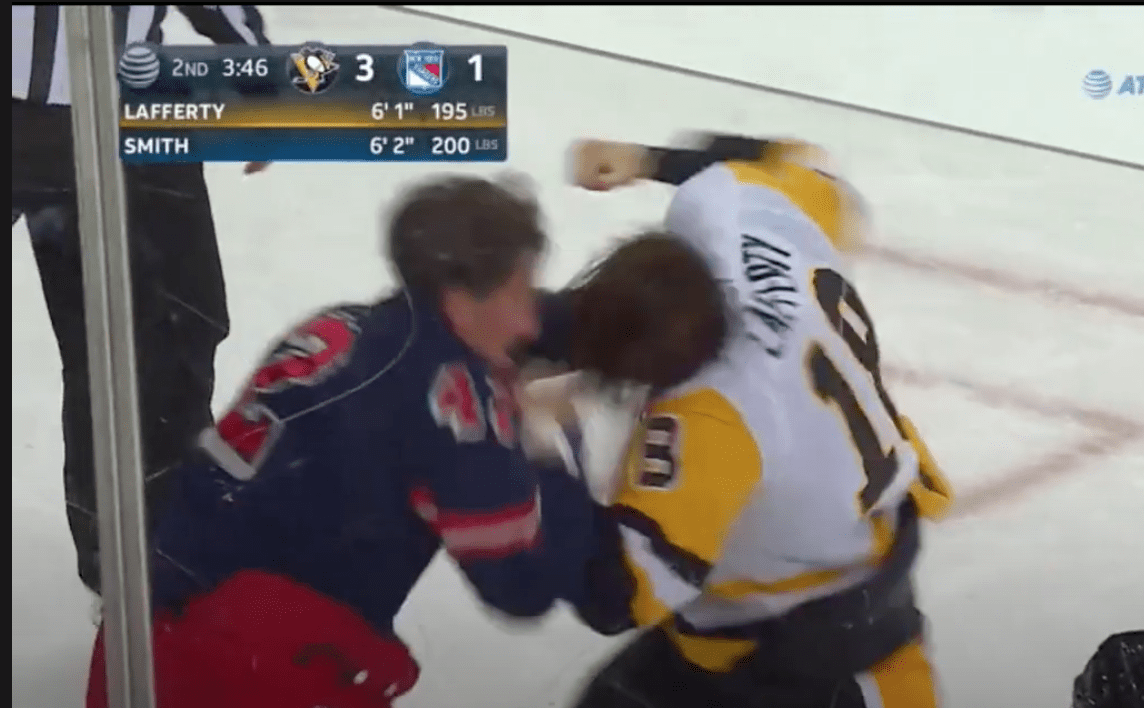 Pittsburgh Penguins Sam Lafferty fight