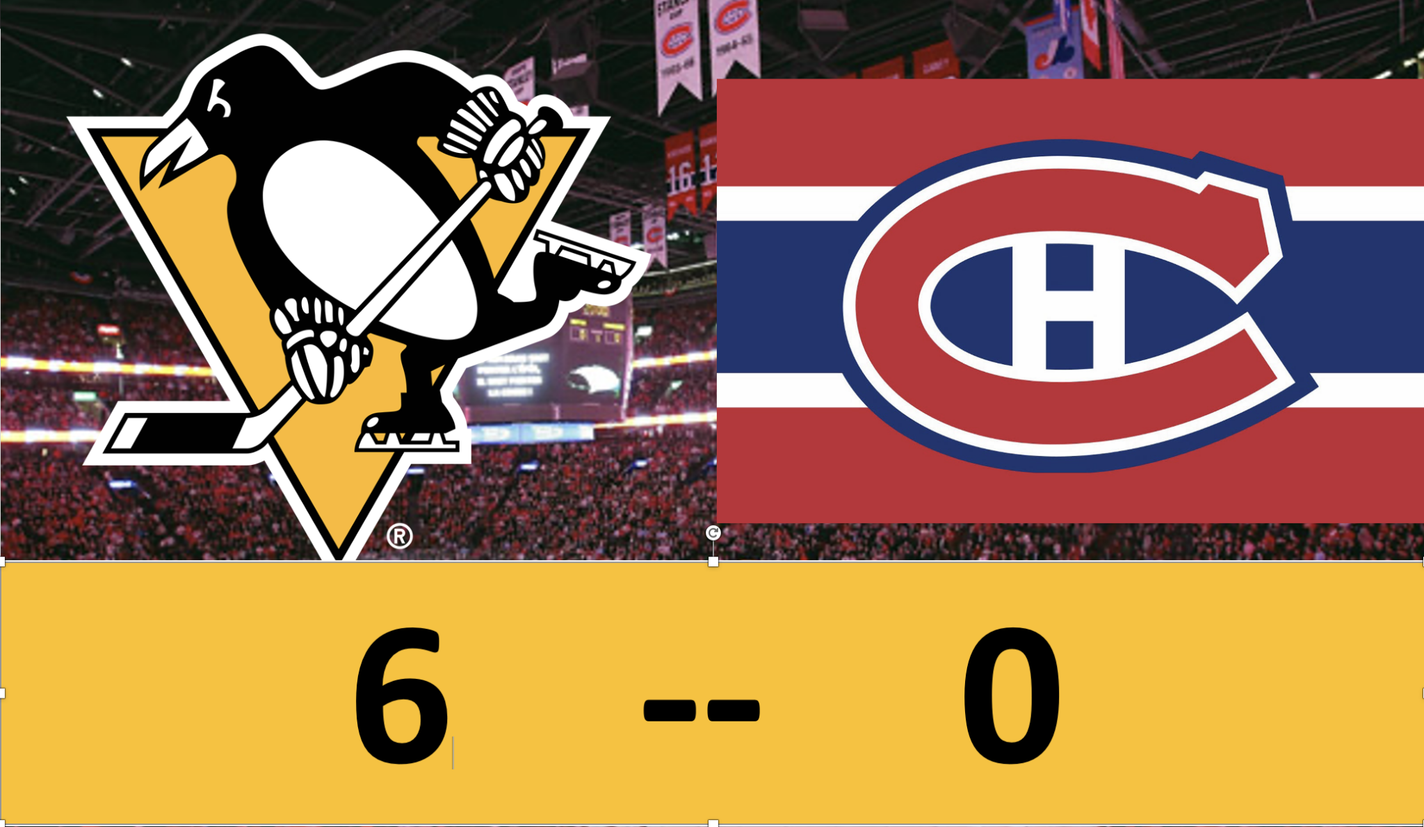 Pittsburgh Penguins game, montreal canadiens