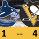 Pittsburgh Penguins game, beat Vancouver Canucks 4-1