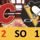 Pittsburgh Penguins game, Calgary Flames win 2-1 SO