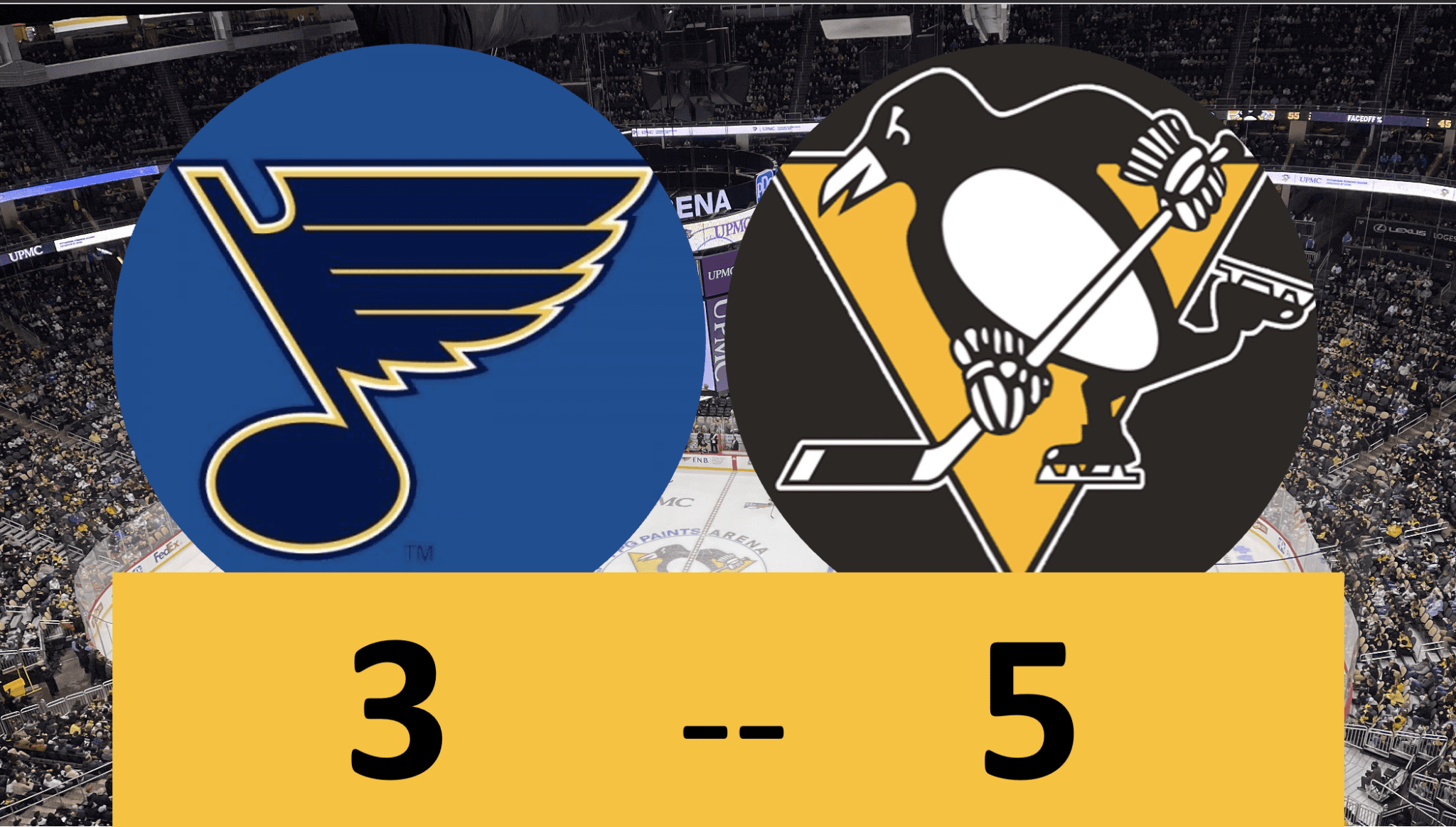 Pittsburgh Penguins win, St. Louis Blues 5-3