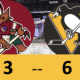 Pittsburgh Penguins game, 6-3 win over Arizona