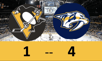 PIttsburgh Penguins game, lose Nashville Predators 4-1