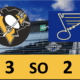 Pittsburgh Penguins, St. Louis Blues Game, 3-2 Pens