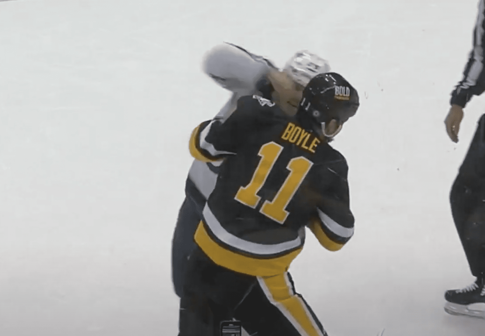 Pittsburgh Penguins, Brian Boyle, Nathan Beaulieu fight