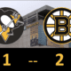 Pittsburgh Penguins Game, Lose to Boston Bruins 2-1