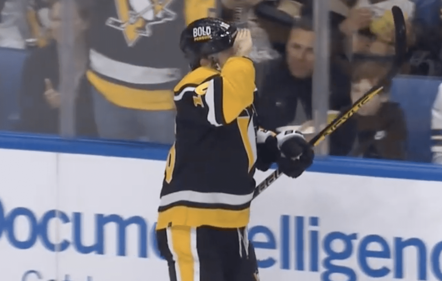 Pittsburgh Penguins, Jason Zucker goal celebration, Jaromir Jagr