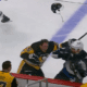 Noel Acciari after hit to head by Brenden Dillon