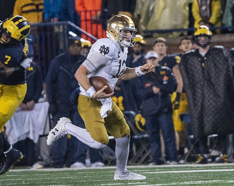 Ian Book of Notre Dame has signed with the New England Patriots