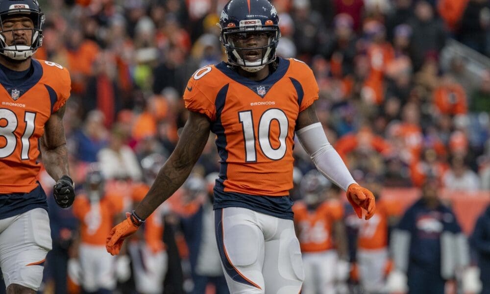 Denver Broncos WR Jerry Jeudy (rumored as a possible New England Patriots trade target)