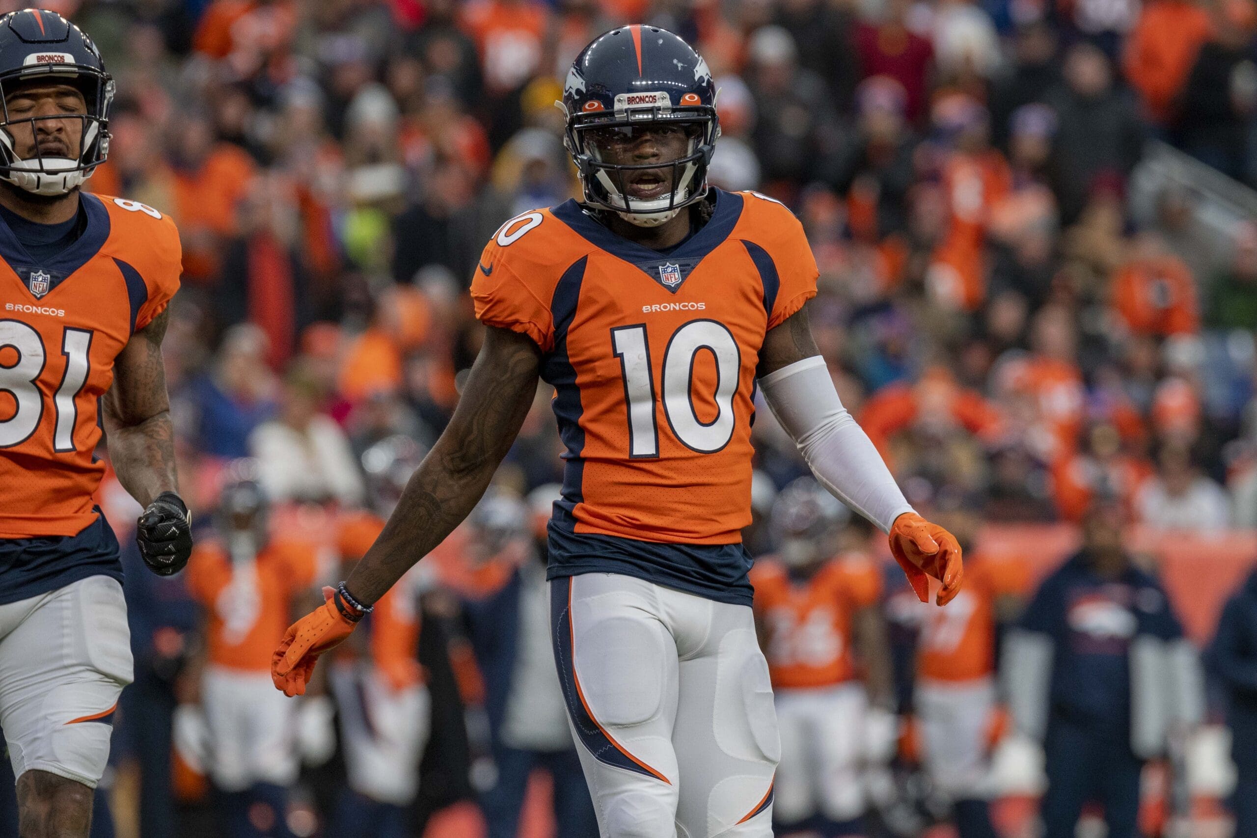 Denver Broncos WR Jerry Jeudy (rumored as a possible New England Patriots trade target)