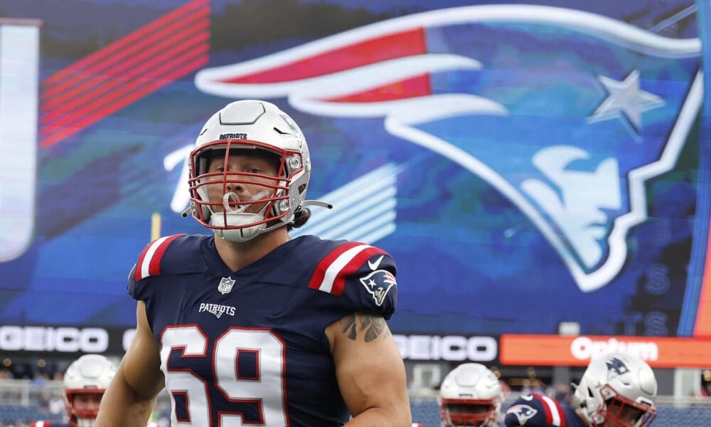 New England Patriots guard Cole Strange is the highest ranked Patriots offensive player by Pro Football Forcus in Week 13
