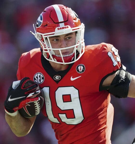 Georgia's Brock Bowers in the top ranked tight end in the 2024 NFL Draft