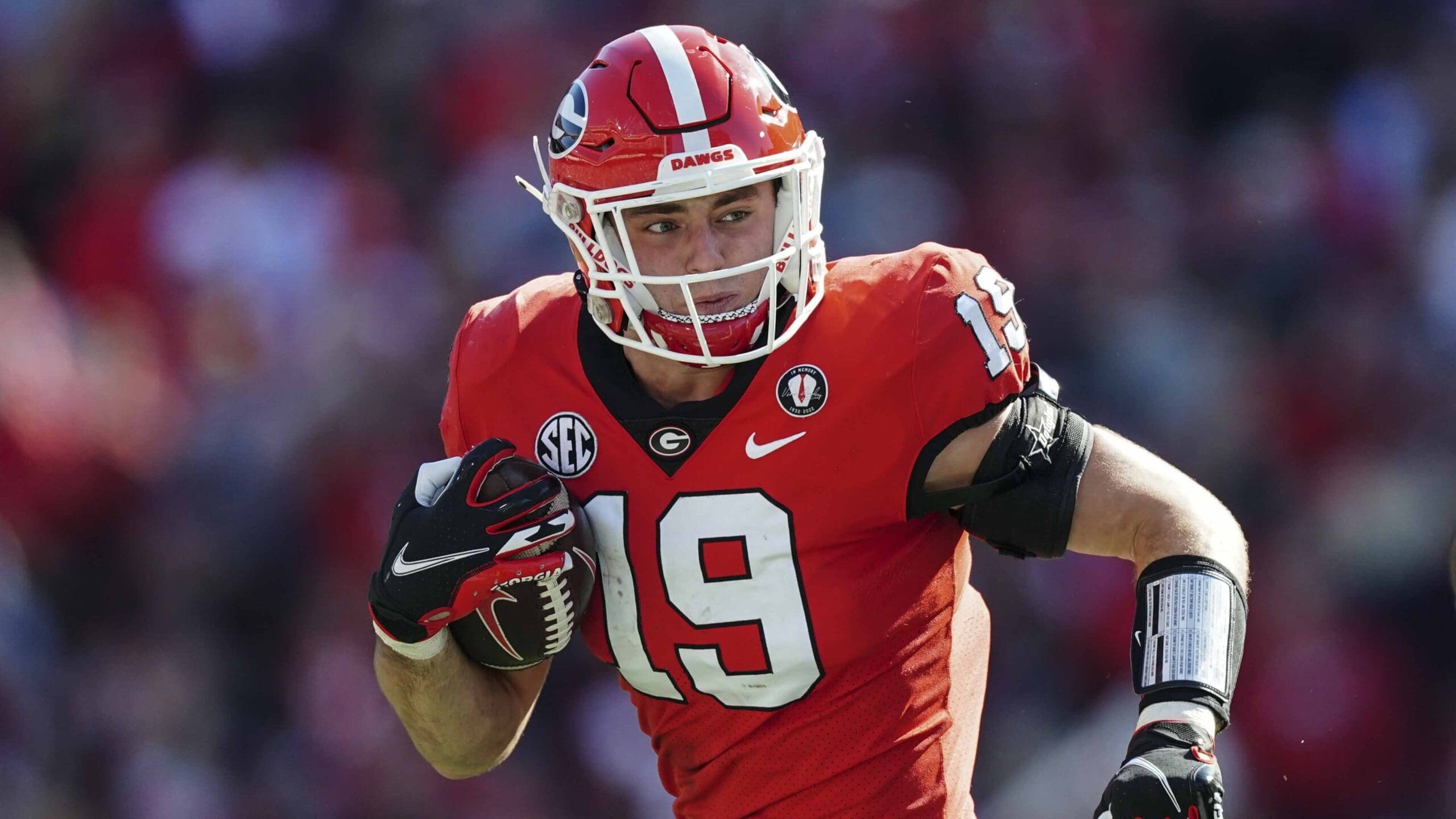 Georgia's Brock Bowers in the top ranked tight end in the 2024 NFL Draft