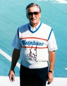 Miami Dolphins head coach Don Shula