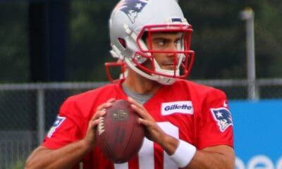 New England Patriots quarterback Jimmy Garoppolo; Photo credit:eltiempo10, CC BY 2.0 via Wikimedia Commons