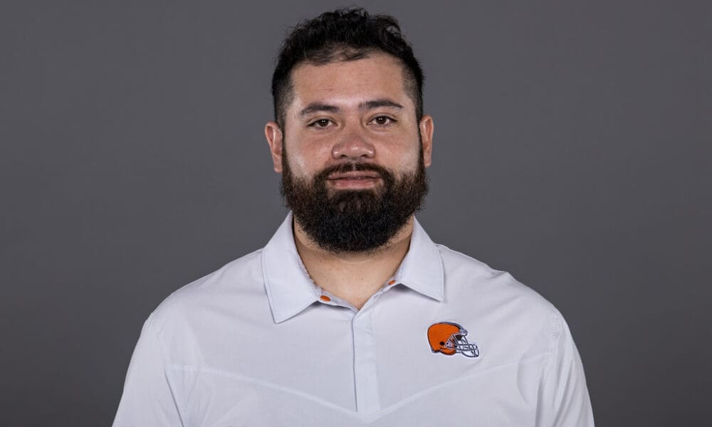 This is a 2023 photo of tight end coach T.C. McCartney of the Cleveland Browns NFL football team. This image reflects the Cleveland Browns active roster as of Thursday, April 13, 2023 when this image was taken. (AP Photo)