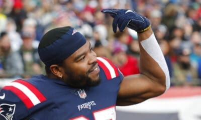 New England Patriots running back Damien Harris (37) during the second half of an NFL football game, Sunday, Jan. 1, 2023, in Foxborough, Mass. (AP Photo/Michael Dwyer)