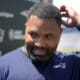 New England Patriots head coach Jerod Mayo faces reporters before NFL football practice, Tuesday, June 4, 2024, in Foxborough, Mass. (AP Photo/Steven Senne)