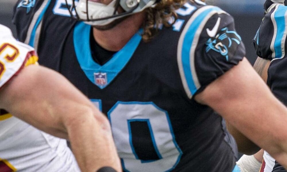 Carolina Panthers offensive lineman Brady Christiansen