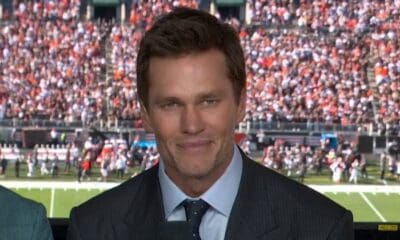 Former New England Patriots QB Tom Brady made his NFL broadcasting debut on Sunday.