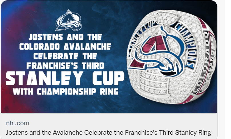 Avalanche Stanley Cup rings