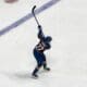 Avalanche forward Jonathan Drouin winds up during warmups against the Edmonton Oilers on Jan. 17, 2025