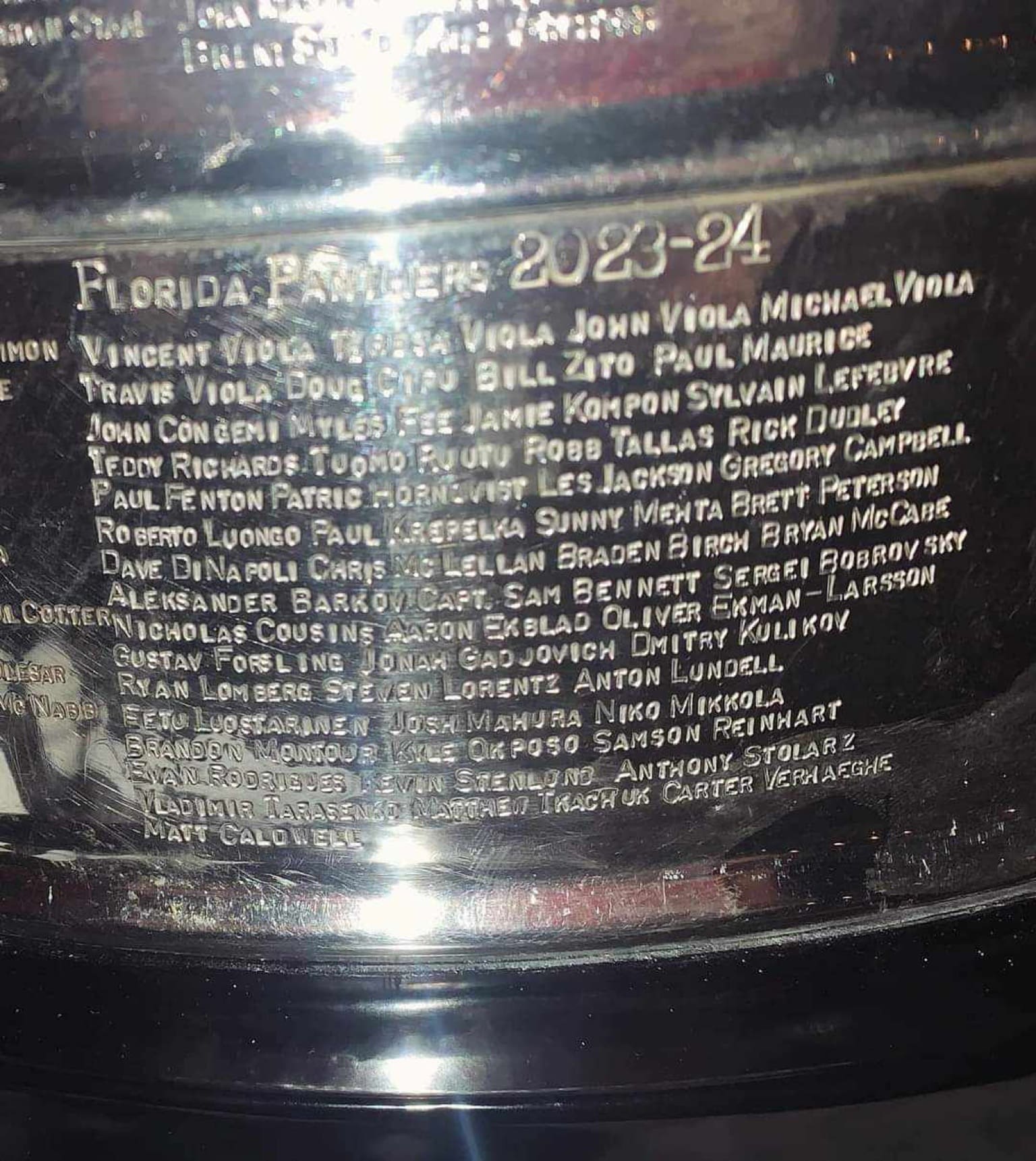 Panthers cup names