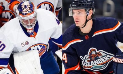 New York Islanders netminder Semyon Varlamov & Scott Mayfield (Photo courtesy of New York Islanders Instagram)